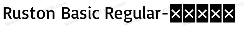 Ruston Basic Regular字体转换